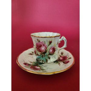 Vintage Hammersley Grandmother's Rose Bone China Tea Cup & Saucer